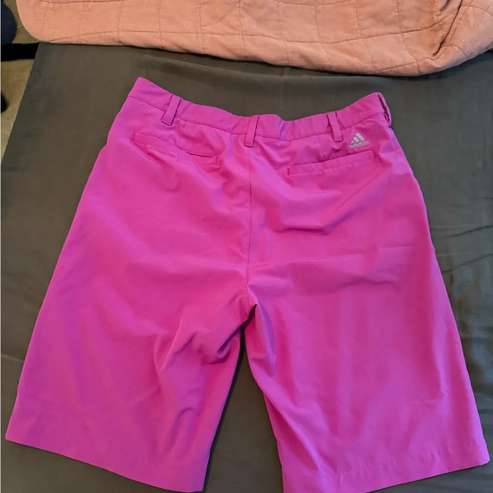 adidas Men's Pink Golf Shorts - Picture 4 of 4